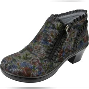Alegria Hannah Multi Dot Floral Ruffle Cottagecore‎ Granny Victorian Booties 38
